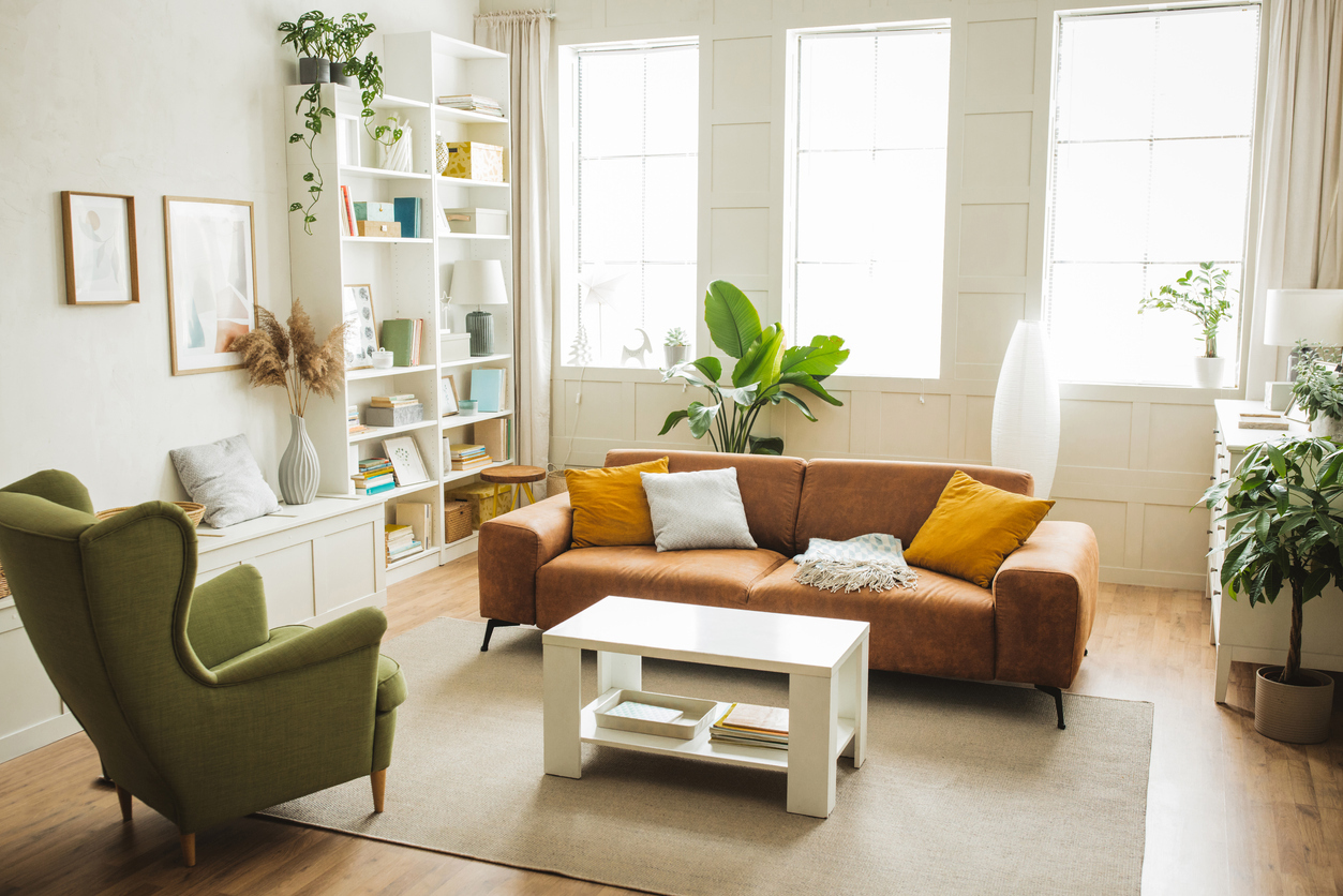 New Home Construction Interior Of Living Room