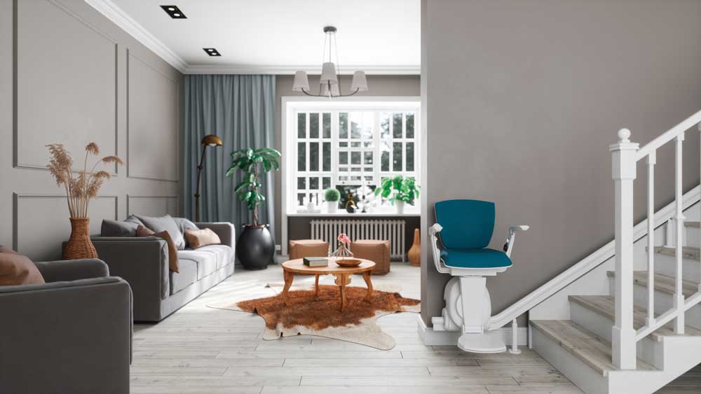 Stair Lift In A Modern House