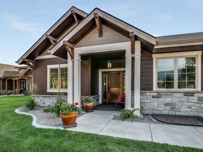 Front Porch And Entrance To New Home